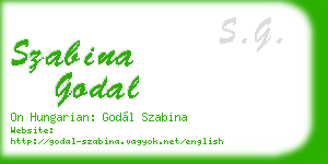 szabina godal business card
